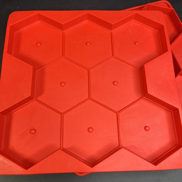 Burger Master Shape + Store Silicone Food Storage Set Of 2 Refrigerate Freeze CA - Picture 5 of 13